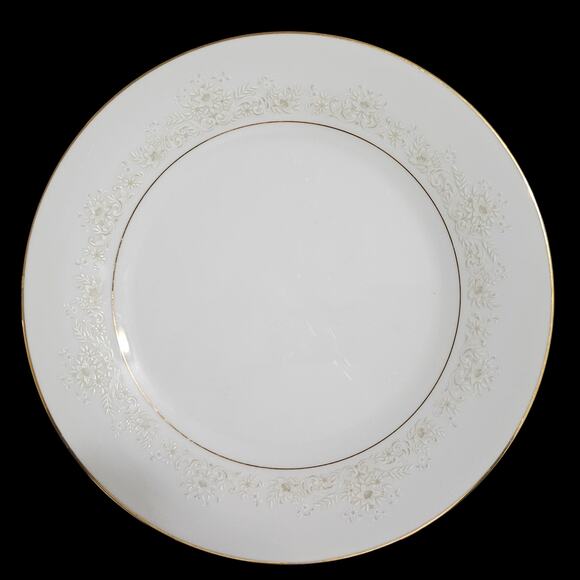 Noritake Dearest 2034 Dinner Plate 10.5" Fine China Japan Gold Trim Floral - Picture 2 of 4